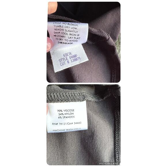 Eileen Fisher Womens V-Neck Black Viscose Tank Top Shell Size Petite Large - Picture 11 of 11